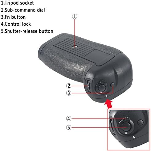 החלפת DSTE עבור Pro MB-D17 אנכי אחיזת סוללה תואמת Nikon D500 מצלמה דיגיטלית כ- EN-EL15 EN-EL18A