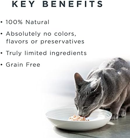 לחשוף אוכל חתול רטוב טבעי, 18 חבילות, מרכיב מוגבל מזון חתול רטוב משומר, אוכל ללא תבואה לחתולים,