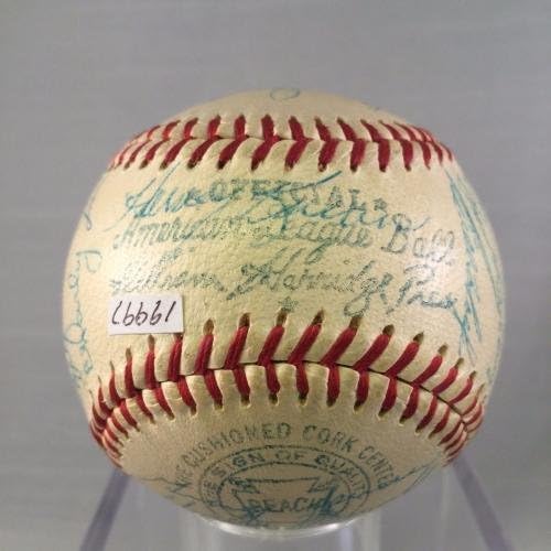 צוות דטרויט נמרים משנת 1958 חתם על חתימה בייסבול Al Kaline PSA DNA - כדורי בייסבול עם חתימה
