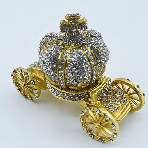 Qiaonnai ZD205 מתנות מתכת קופסת תכשיטים יהלומים קופסת יהלום אירופאי כתר דלעת מתנה מתנה יצירתי ריהוט בית 8