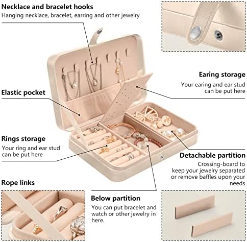 innewgogo ינשוף קופסת תכשיטים קטנה מארגן תכשיטי עור PU