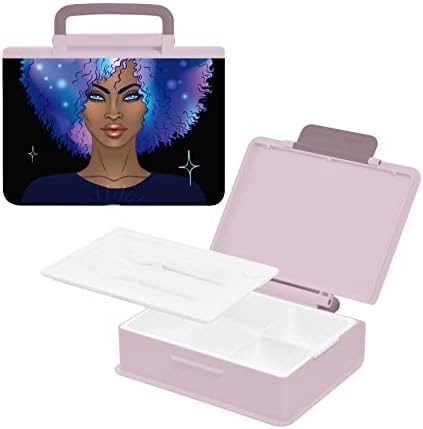 Alaza African American Woman Moon Star Bento Bento Box Box