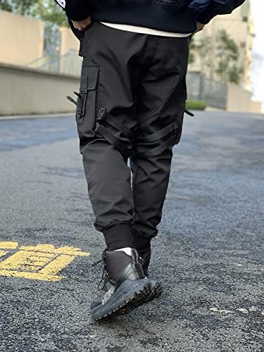 Mokewen's Jogger Cargo Cargo Techwear Streetwear Cankle מכנסיים הרם מזדמנים עם כיס