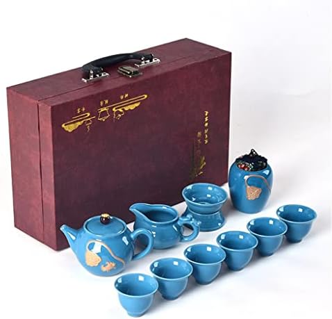 Ganfanren סט שלם של ערכות תה קונגפו, כוסות תה קרמיקה, קומקומים, סטים, קופסאות מתנה ביתיות, רעיונות