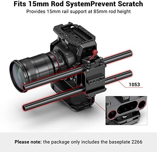 Smallrig BMPCC BasePlate עבור Manfrotto 501PL תואם למצלמת קולנוע כיס עיצוב שחור 4K & 6K - 2266