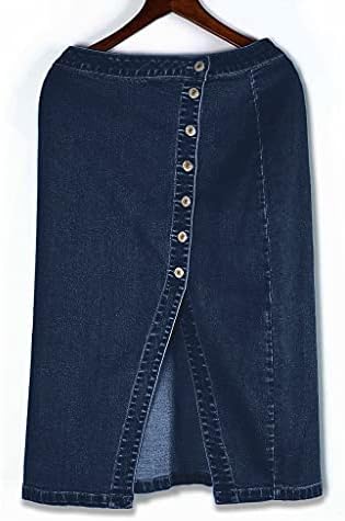 חצאיות ג'ינס של Narhbrg עבור נשים מזדמנות של נשים קרועות א-קו ג'ינס חצאית קצרה רוכסן קדמי ג'ינס מיני