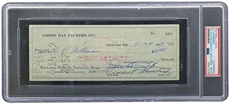 וינס לומברדי חתם על גרין ביי פקרס 1959 בדיקת שכר 392 חתימות