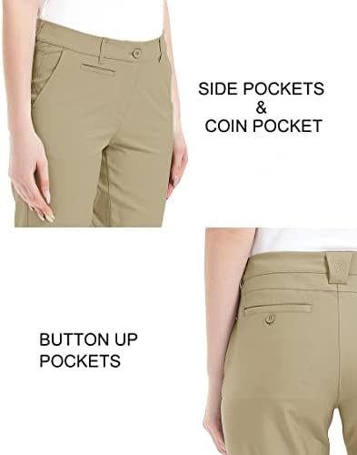 מכנסי נשים של LeSmart גולף נמתח משקל קל משקל נושם מהיר עבודה יבש נשות מכנסי גולף עם כיסים