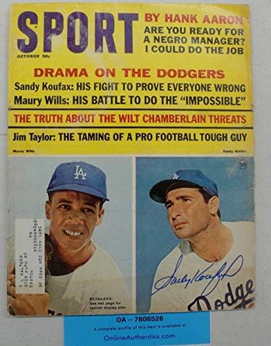 סנדי קופקס יד חתומה חתימה בייסבול ספורט מגזין 1965 א. א. 7086526-חתימה ליגת העל מגזינים