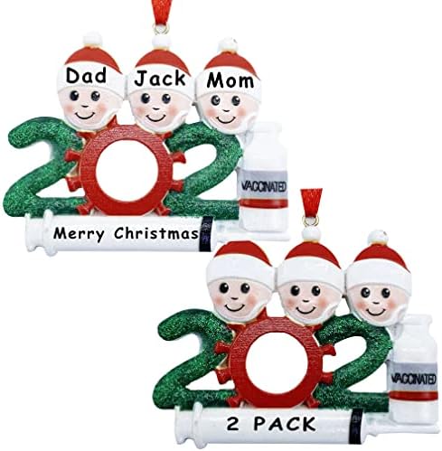 אישית חג המולד קישוטי 2021, אישית משפחת קישוטי עץ חג המולד, 2 חבילה יפה פנים עץ חג המולד קישוט