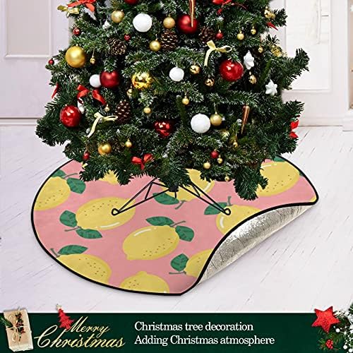 לימון אורגני עץ חג המולד מחצלת עץ אטום למים שטיח מחצלת מגש מתחת לאביזר עץ חג המולד להגנה על הרצפה אספקת בית חג