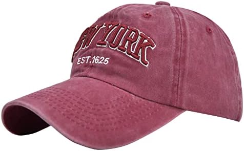מקורי ניו יורק בייסבול כובע לנשים גברים שטף מתכוונן צוות בייסבול כובע בציר נמוך פרופיל כותנה אבא כובע
