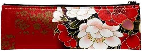 תיקי קוסמטיקה של Tbouobt תיקי איפור לנשים, שקיות נסיעות איפור קטנות, ציור קלאסי אפרסק לבן פורח יפני