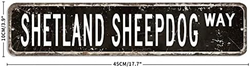 Shetland Sheepdog שלט מתכת שלט Shetland Sheepdog שלט Shetland Sheepdog Sight Street Sign