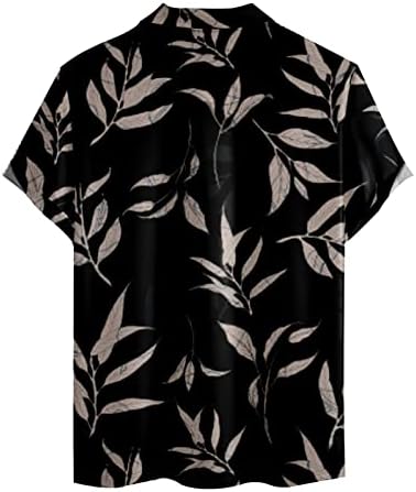 חולצות פולו של RTRDE לגברים שרוול קצר כפתור על חולצות חולצות רוכסן בסגנון הוואי