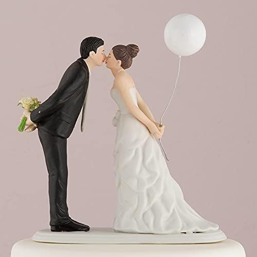 כוכב חתונה נשען פנימה טופר עוגת פסלונין של נשיקה זוגית