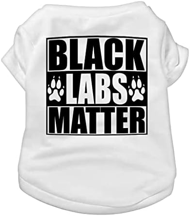 מעבדות שחורות עניין חולצת כלבים - חולצת טריקו לכלב הדפס חיה - בגדי כלבים מצחיקים