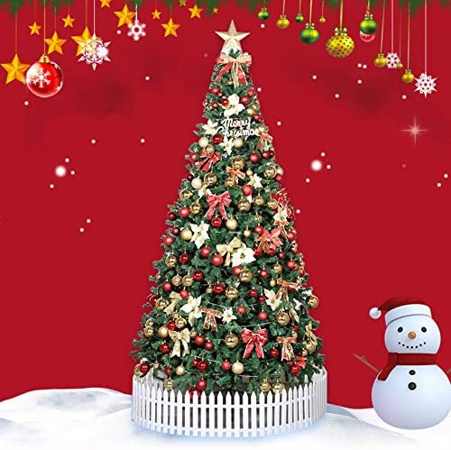 עץ חג המולד המלאכותי של Caixin עץ חג המולד אשוחית, מעוצב מראש לכיתת המשרד הביתי המסיבות קל הרכבה קלה מתכת-ירוקה