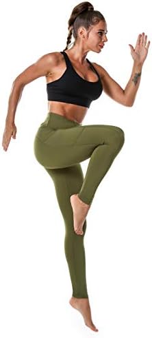 מכנסי יוגה לנשים Ritiriko מכנסי יבול מותניים גבוהים אימון חותלות עם בקרת בטן בכיס צדדי