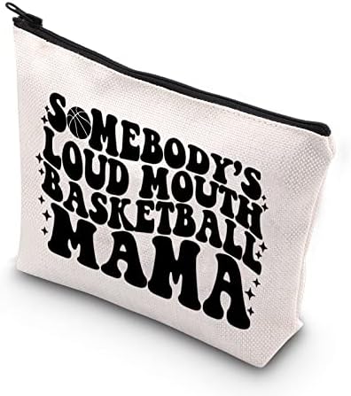 TSOTMO חידוש כדורסל אמא מתנה לפה של מישהו רם כדורסל איפור רוכסן שקית רוכסן