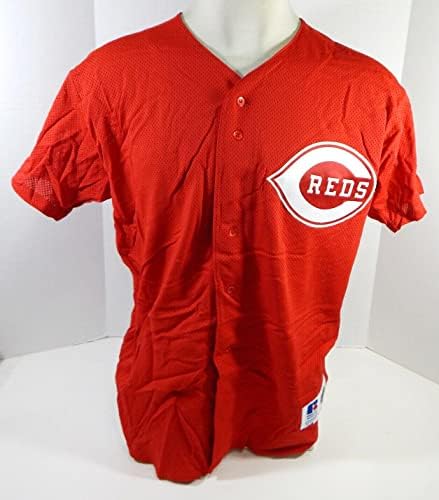 1993-98 משחק ריק סינסינטי אדום הונפק תרגול חבטות אדום ג'רזי 48 DP21655 - משחק משומש גופיות MLB