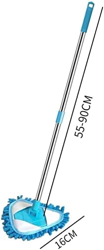 רטוב ויבש סמרטוט כחול מיני מיקרופייבר סמרטוט ניתן לסובב 180 מעלות, קל לניקוי ביתי אמבטיה מטבח תקרת