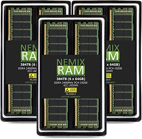 NEMIX RAM 384GB DDR4-2400MHz PC4-19200 ECC LRDIMM 4RX4 1.2V עומס צמצום זיכרון שרת על ידי NEMIX RAM