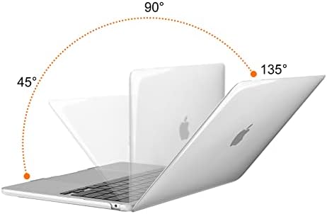 Mosiso תואם לאוויר MacBook 13.6 אינץ 'מארז 2022 2023 A2681 M2, כיסוי מארז קשיח מפלסטיק וכיסוי שרוול