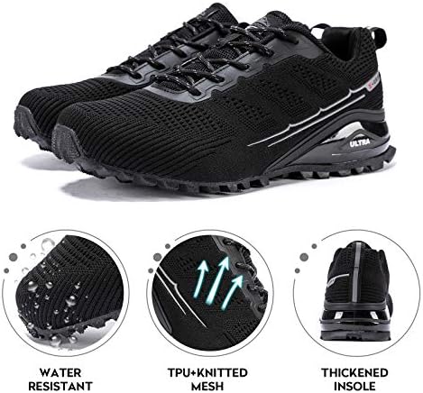 נעלי ריצה של שבילים של Kricely גברים אופנה הליכה בהליכה על נעלי ספורט לטיולים לגברים נעל אימונים