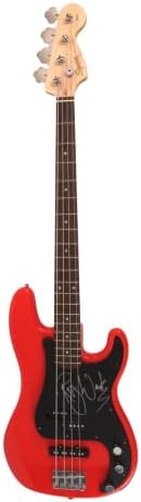 רוג 'ר ווטרס חתם על חתימה בגודל מלא פנדר אדום גיטרה בס חשמלית עם ג' יימס ספנס ג ' יי. אס. איי מכתב אותנטיות-פינק