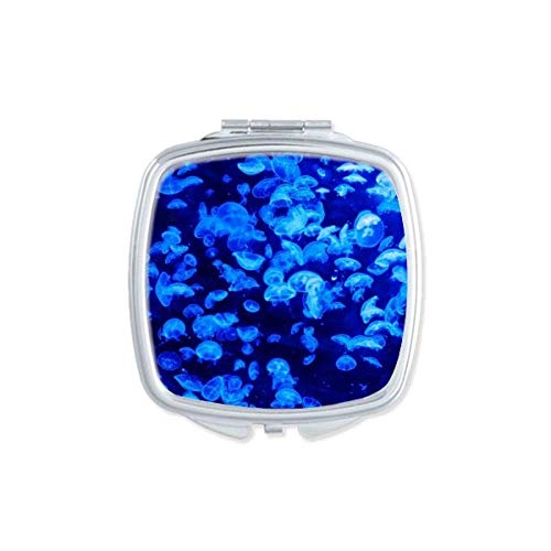 כחול מדע טבע מדוזות אוקיינוס תמונה מראה נייד קומפקטי כיס איפור כפול צדדי זכוכית