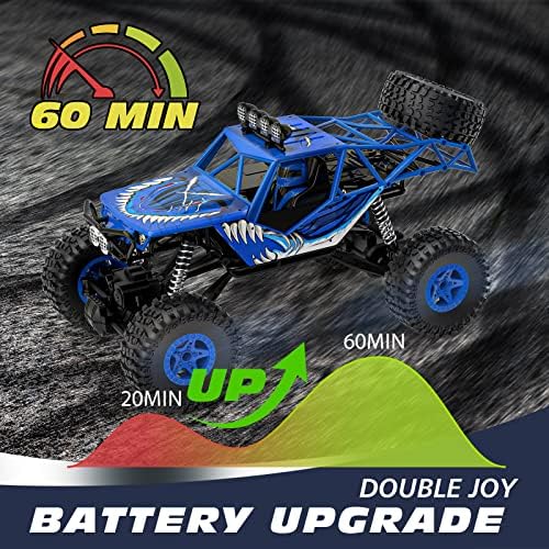 מכונית שלט רחוק של רכב RC לילדים, 1: 16 בקנה מידה 4WD מחוץ למשאית מפלצת כביש, 2.4 ג'יגה הרץ