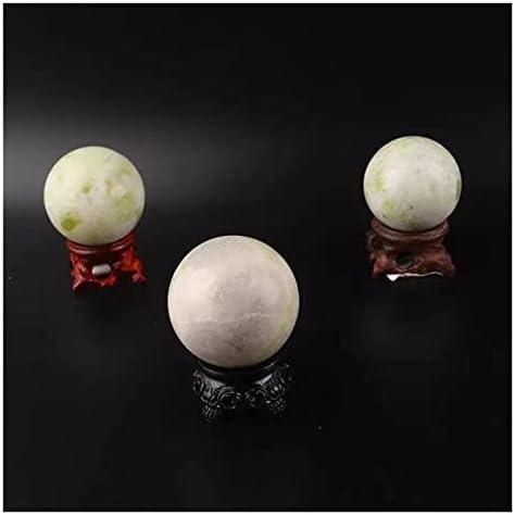 1pc 50 ממ ירוק טבעי ירקן קוורץ כדור כדור אבן למתנה ריפוי אבן מחלקת רוחות רעות כסף לצייר עושר הון