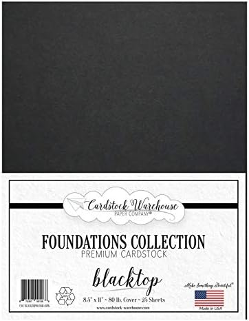 BlackTop נייר קרטון ממוחזר - 8.5 x 11 אינץ 'פרימיום 80 קילוגרם.