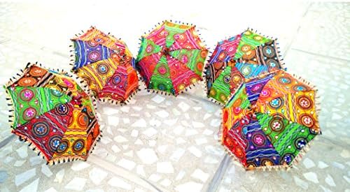 PinkcityCitycientes PCC סיטונאי מגרש 5 PC מעצב הודי מסורתי בעבודת יד Rajasthani מטרייה