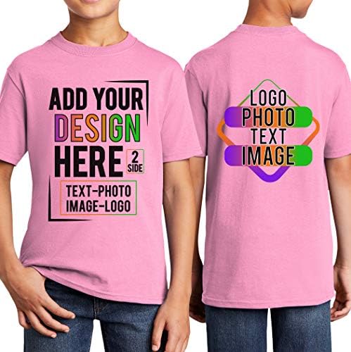 חולצת טריקו בהתאמה אישית ילד נער נער הוסף את טקסט תמונת תמונת 2 צדדים מותאמים אישית לילדים טריקו