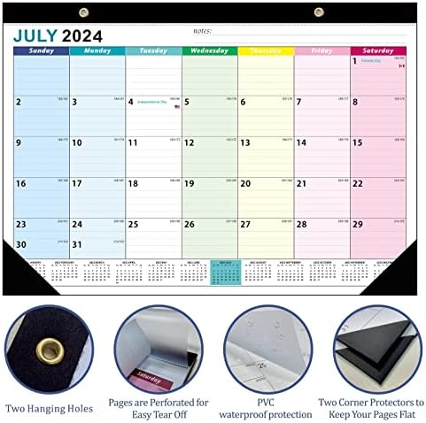 לוח השנה של שולחן RMAI 2023-2024, לוח השנה הקיר 18 לוח שנה לשולחן העבודה של שולחן העבודה 17 x