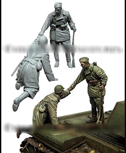 ספלינדג 1/35 צוות חיילי הטנקים של מלחמת העולם השנייה מוכן לצאת לדרך ערכת דגם אופי חייל שרף, לא צבוע והרכבה