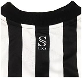 חולצת שופט כדורסל V-צווארון Smitty גברים עם פאנל צד שחור ודגל ארהב