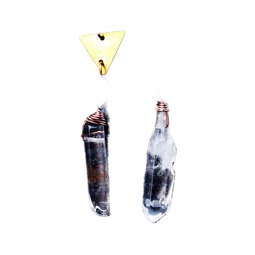 עגילי קוורץ קריסטל דבלנין נקודת ריפוי נקודת בוהו קשת תכשיטים אבן גולמית עגילים מינימליסטיים לנשים בנות