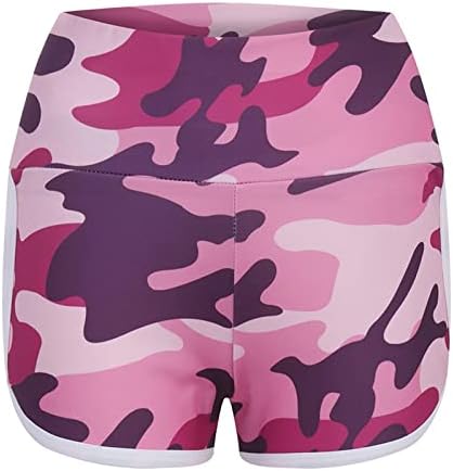 מכנסי אימון קת -קת של נשים מכנסיים קצרים camo scrunch scrunch booty קצר 2023 בקרת בטן מכנסיים