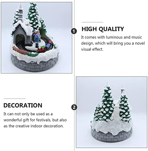 2 יחידות אור אנימציה בית מנורת מוסיקלי חג המולד אור-בתי שולחן דקור צלמית בית המפלגה בקתת קישוטי
