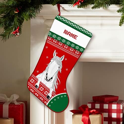 גרבי חג המולד בהתאמה אישית, גרב חווה בהתאמה אישית, מתנה לאוהבי סוסים, מתנה לאוהבי סוסים, גרב חג