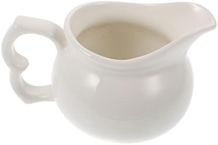 2 יחידות חלב לבן פכים סירת צלחת שמן כוס שופך חלק טבילה התחממות עם לאטה קרמיקה בית מטבח כוסות אספקתלבן