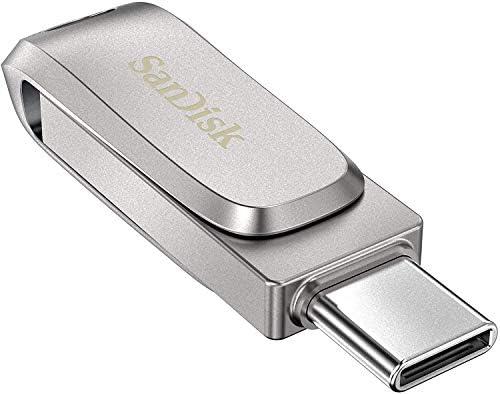 Sandisk 256GB Ultra Dual Drive Luxe USB 3.1 Type-C כונן פלאש עובד עם HP Portable Envy 13, Envy 14, Envy 15,