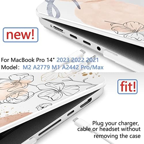 מארז Meegoodo עבור MacBook Pro 14 אינץ 'מארז 2023 2022 2021 שוחרר A2779 A2442 M2 M1 PRO/MAX