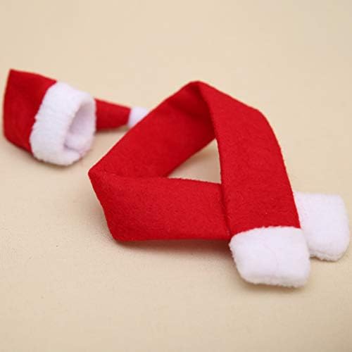 סנטה צעיף 3 סטים מיני חג המולד כובע אדום סנטה כובע מיני חג המולד צעיף סוכרייה על מקל סוכריות כובע