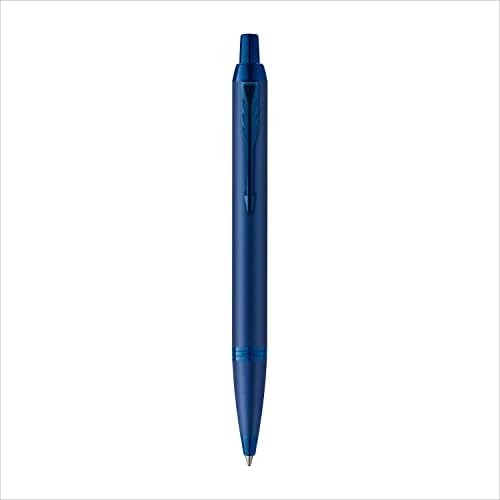 פרקר אים מונוכרום עט כדורי, דיו כחול, גימור כחול וגימורים, נקודה בינונית, קופסת מתנה
