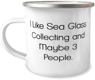 השראה למתנות איסוף זכוכית ים, אני אוהב איסוף זכוכית ים ואולי 3, יום הולדת 12 ספל קמפר לאיסוף זכוכית