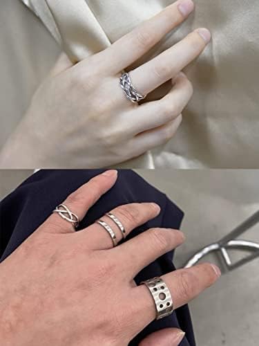 קנדיפנסי סלטיק קשר טבעת 925 סטרלינג כסף פתוח אמצע אצבע מפרק אגודל טבעות לנשים מתכוונן גודל 4-7